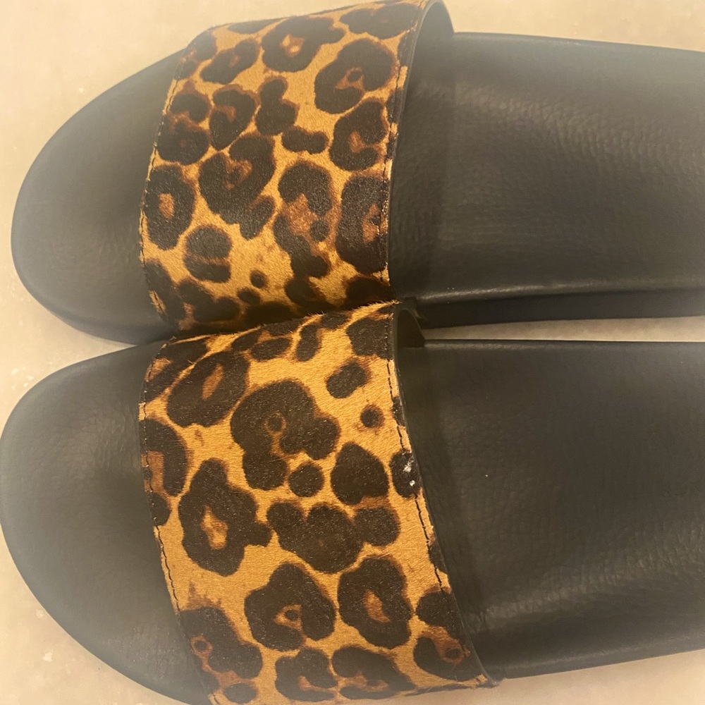 NWT Nordstrom All Saints leopard slides- 7